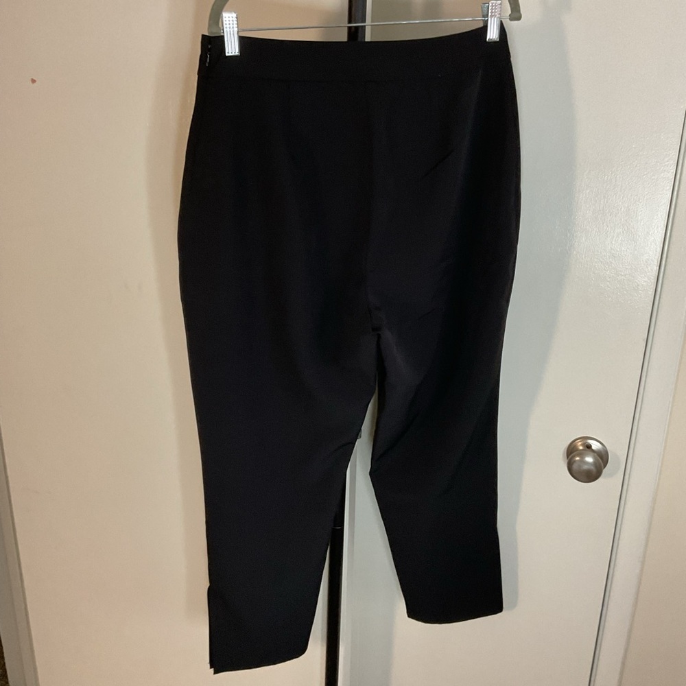 INC International Concepts Black Skinny Ankle Pants 10 Side Zip Work Trousers - Picture 4 of 5